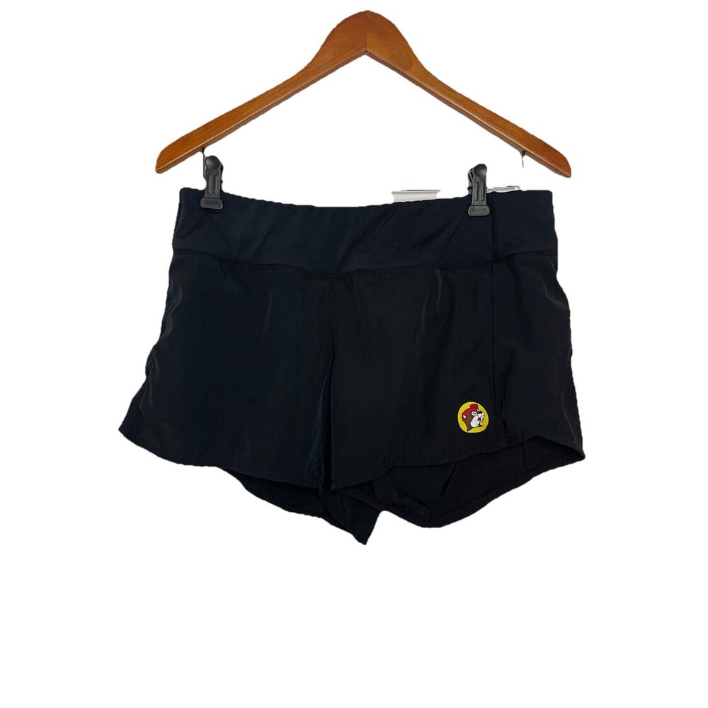 Bucees Women's Large Black Running Shorts Active Workout
